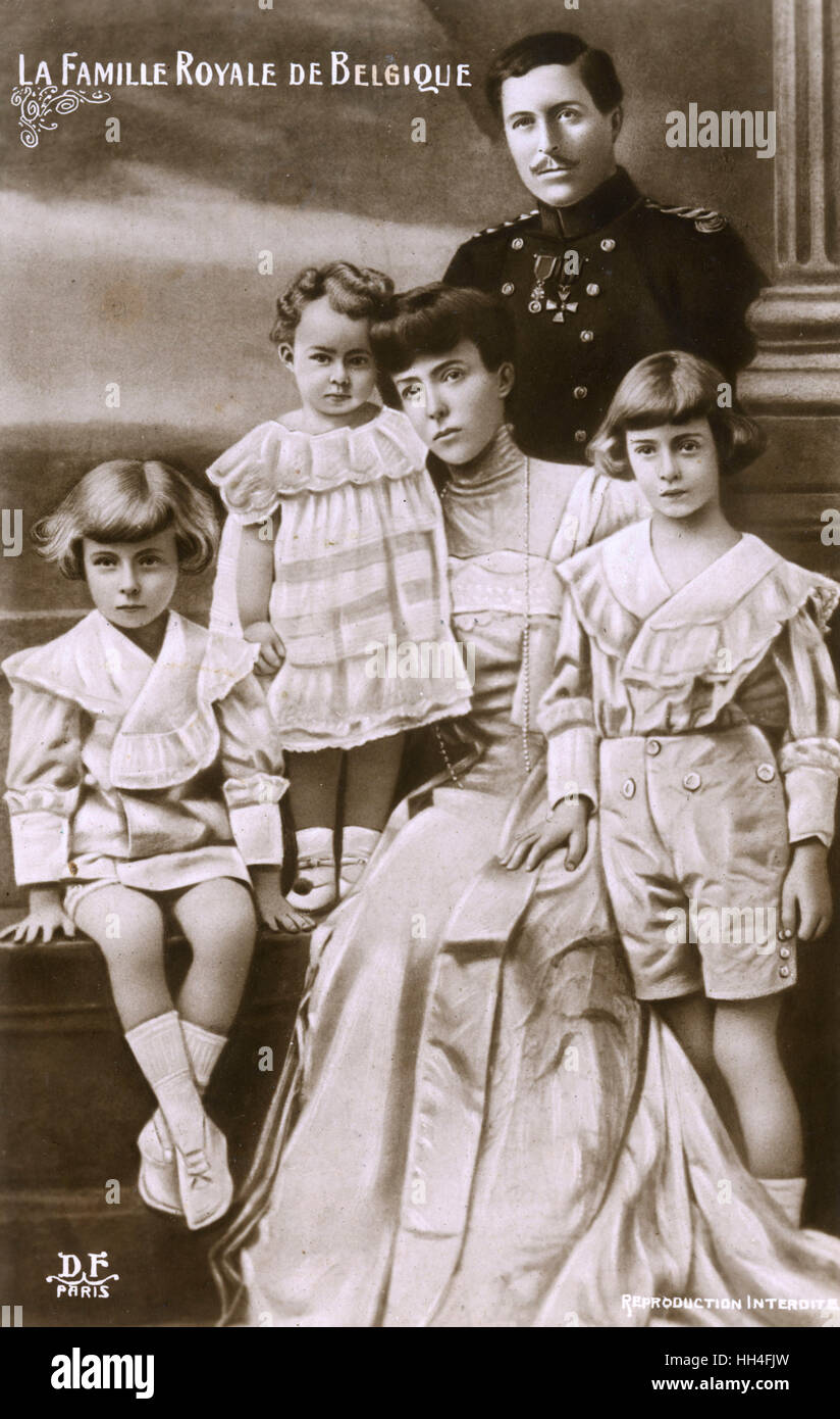 Albert I - King of Belgium and his Family Stock Photo