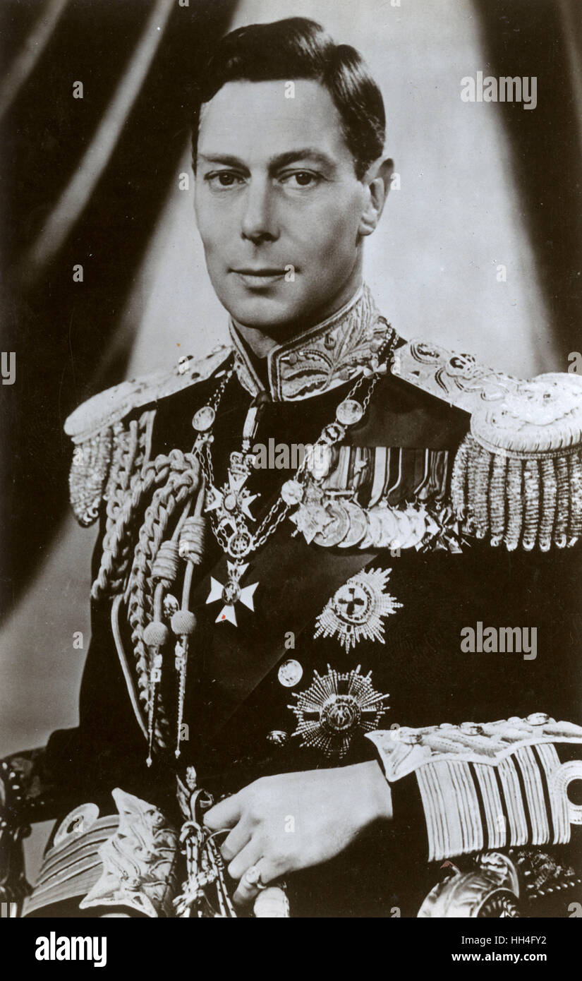 King George VI - fine photographic portrait Stock Photo