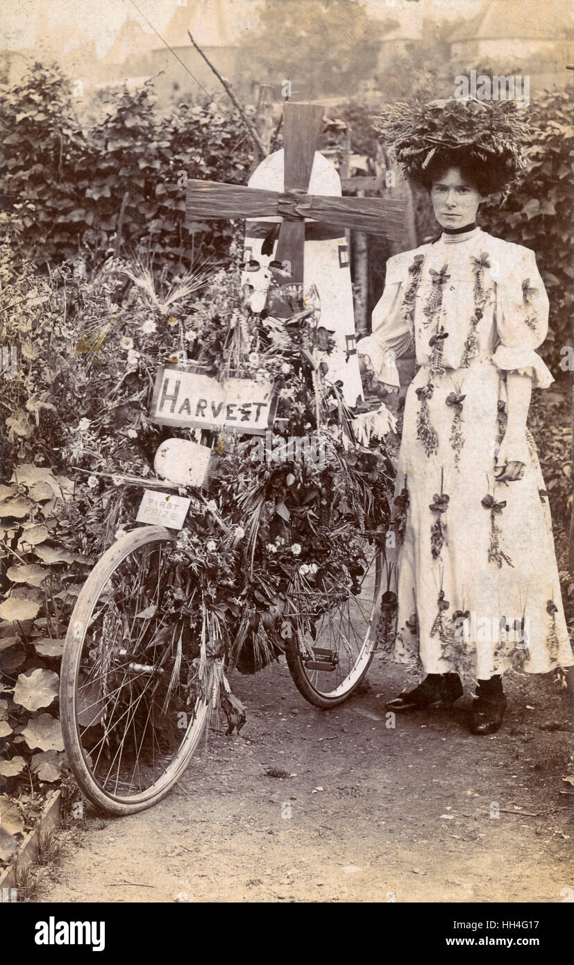 Flower Festival Competition Winner - Decorated Bicycle Stock Photo
