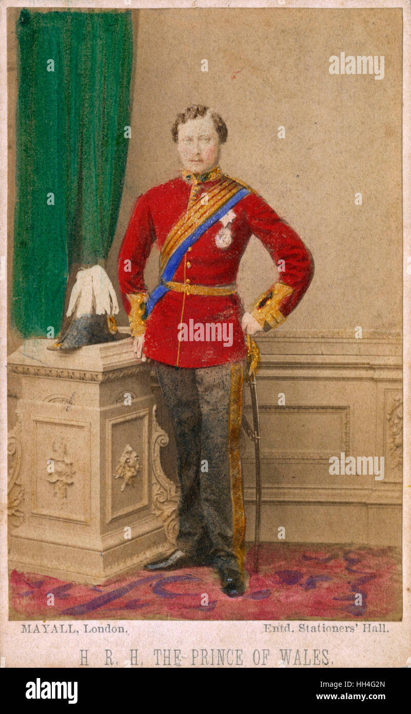 Youthful Edward, Prince of Wales - circa 1860 Stock Photo