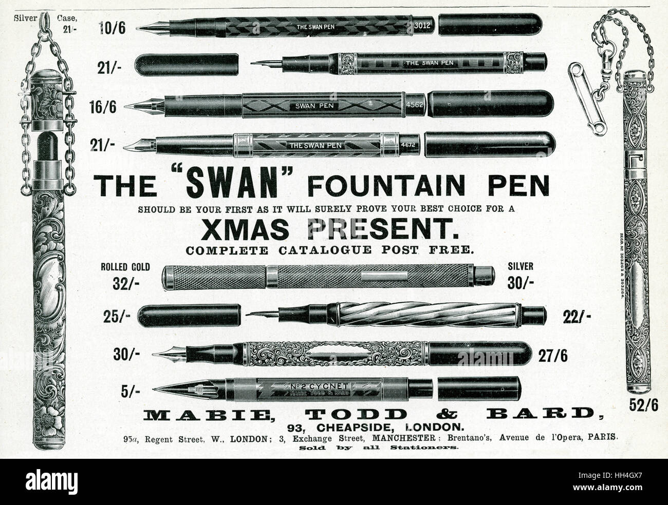 Swan fountain pens hi-res stock photography and images - Alamy