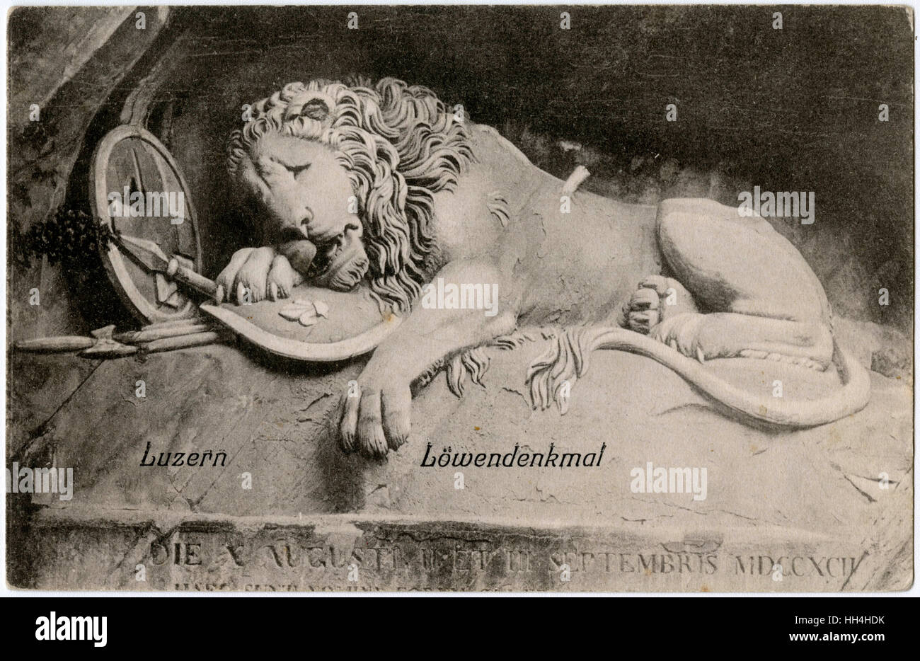 The Lion of Lucerne, Switzerland Stock Photo