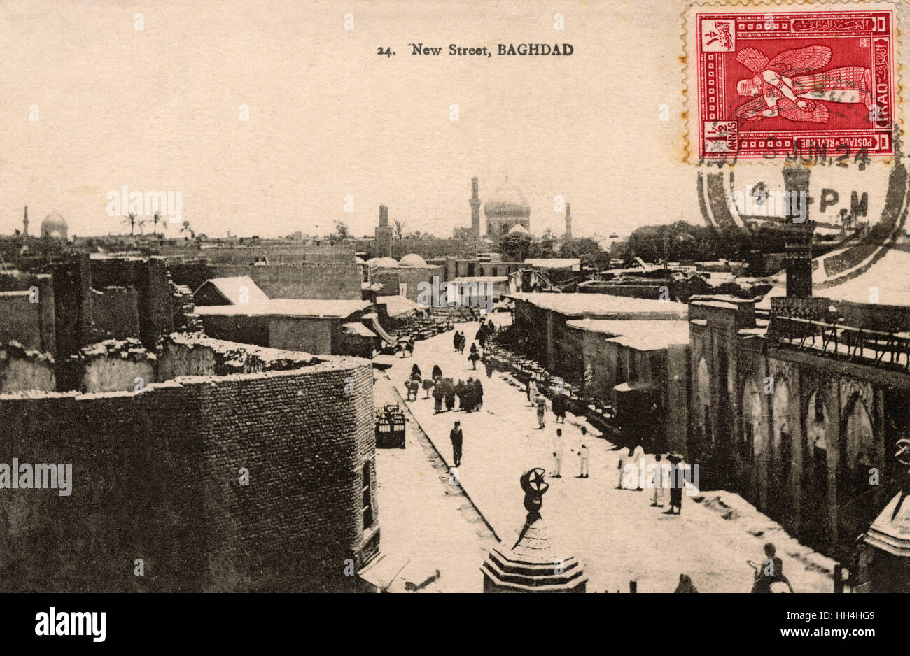 View of New Street, Baghdad, Iraq. Stock Photo