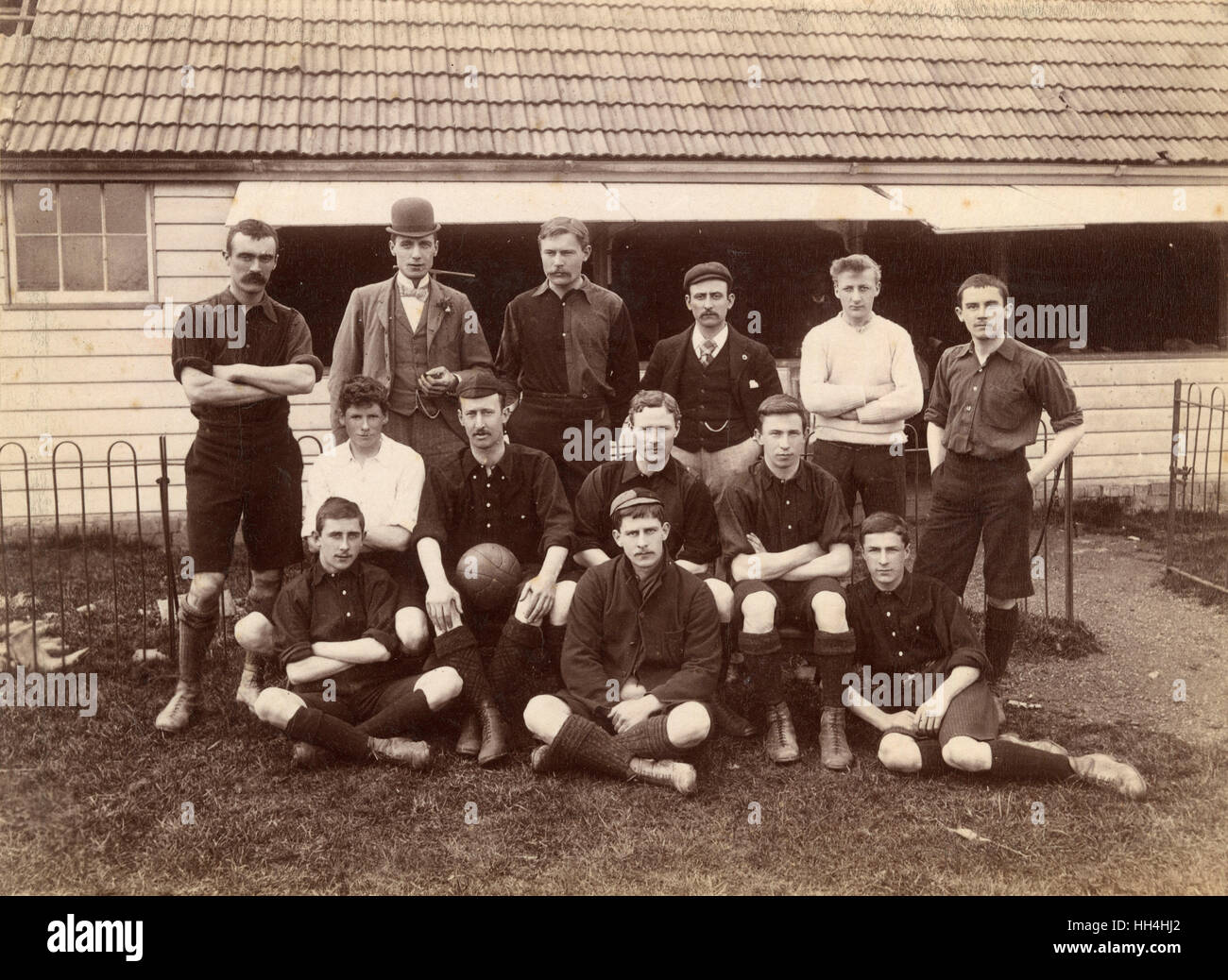 Group photo, St Ives football team (Huntingdonshire) Stock Photo