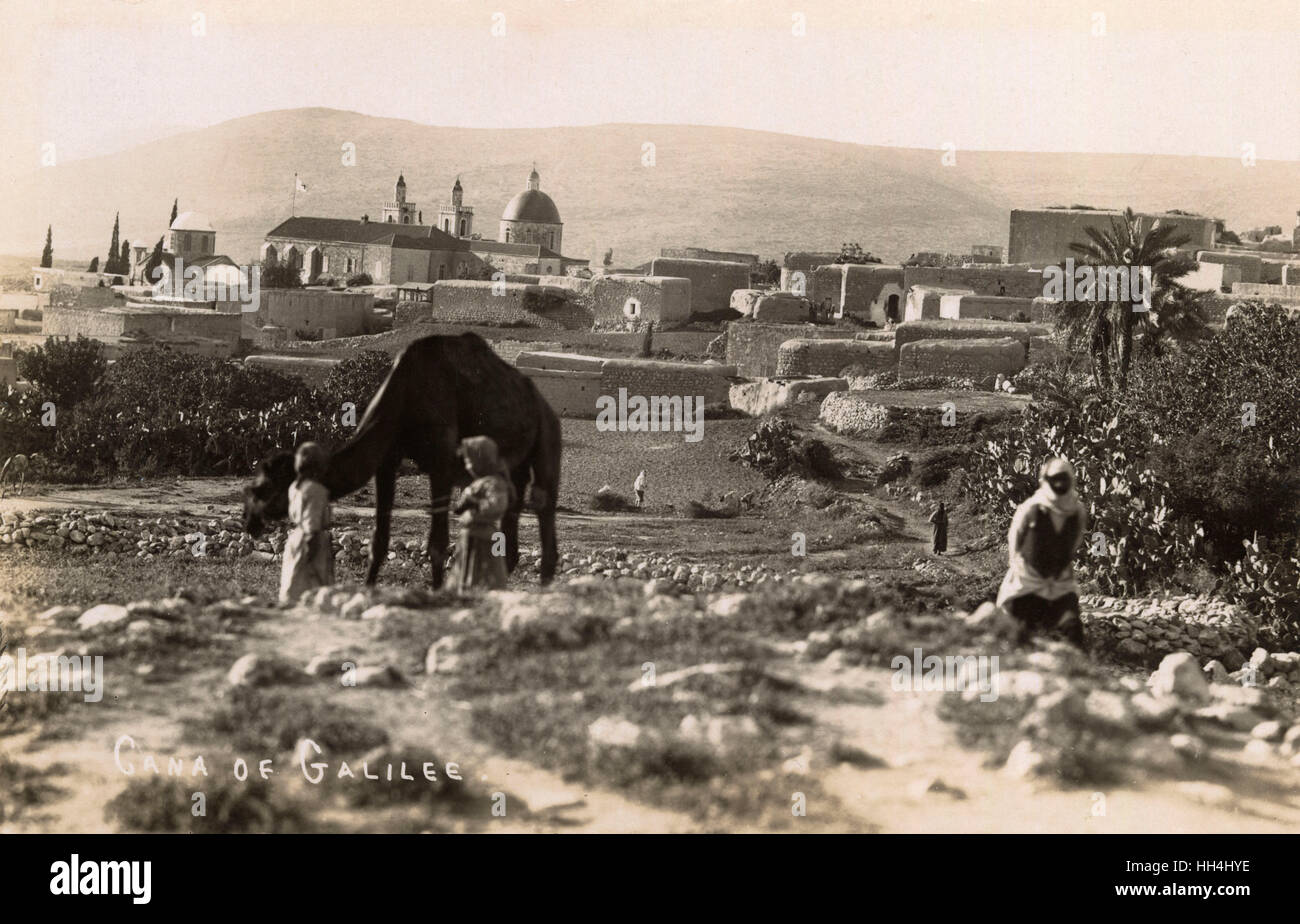 Scene in Cana, Galilee, Northern Israel Stock Photo