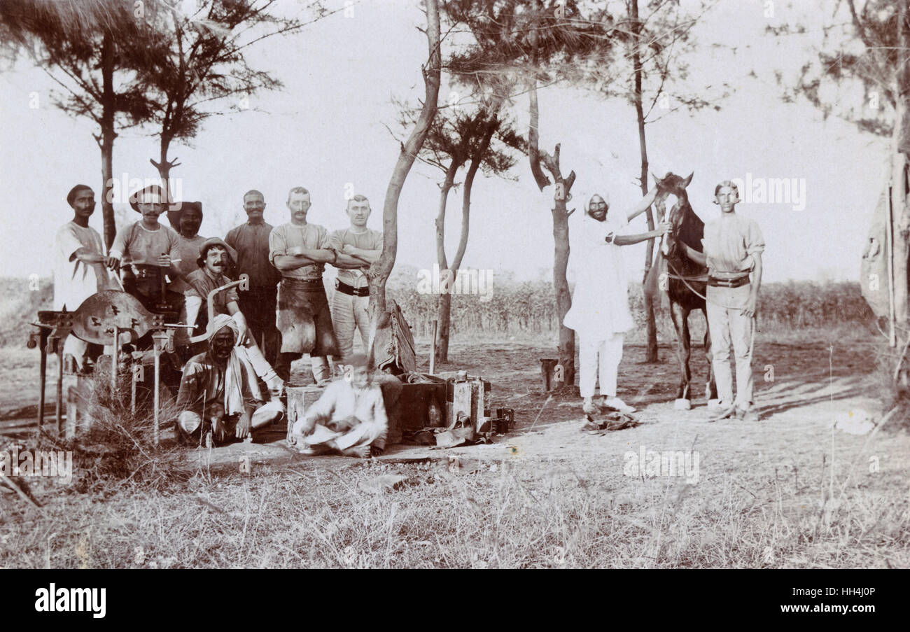 Group photo, 8th Battery RFA Camp, Bangalore, India Stock Photo Alamy