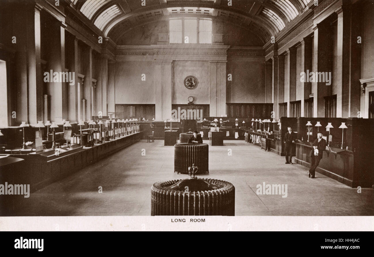 Long Room, Custom House, City of London Stock Photo