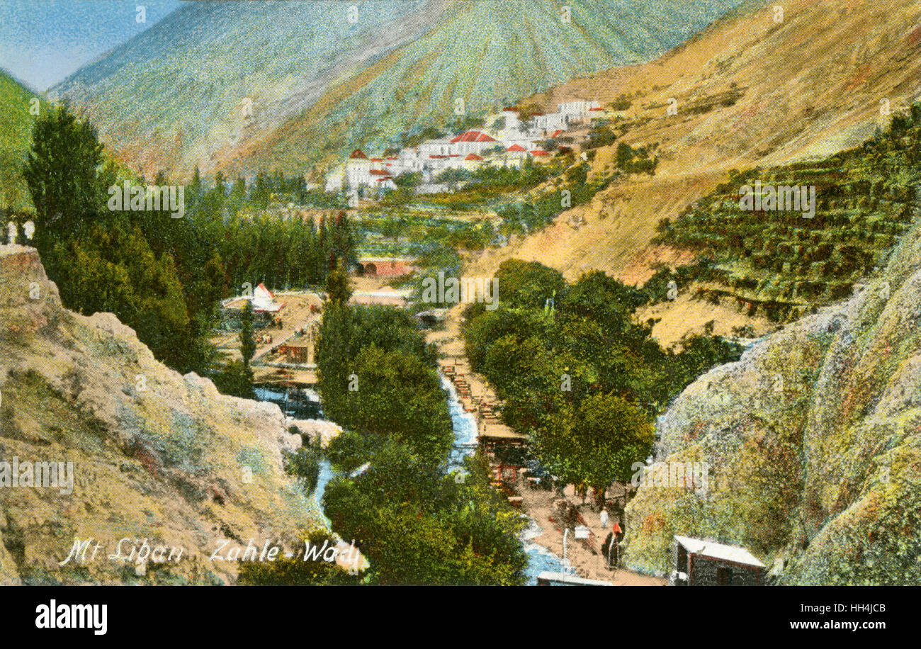 Zahle-Wadi (valley), Mount Lebanon (Liban) Stock Photo