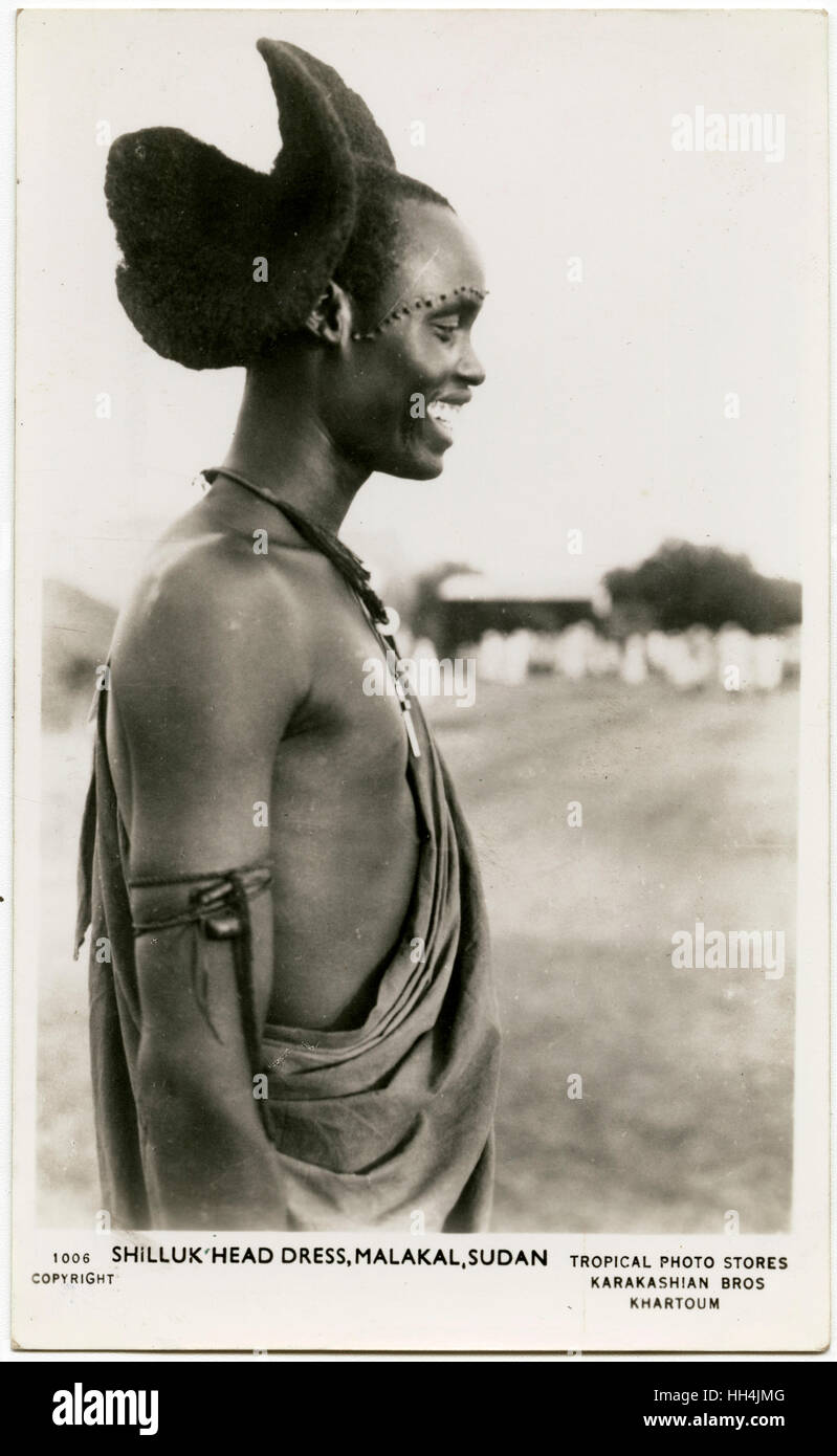 Shilluk Man of the Upper Nile (Malakal, South Sudan) Stock Photo