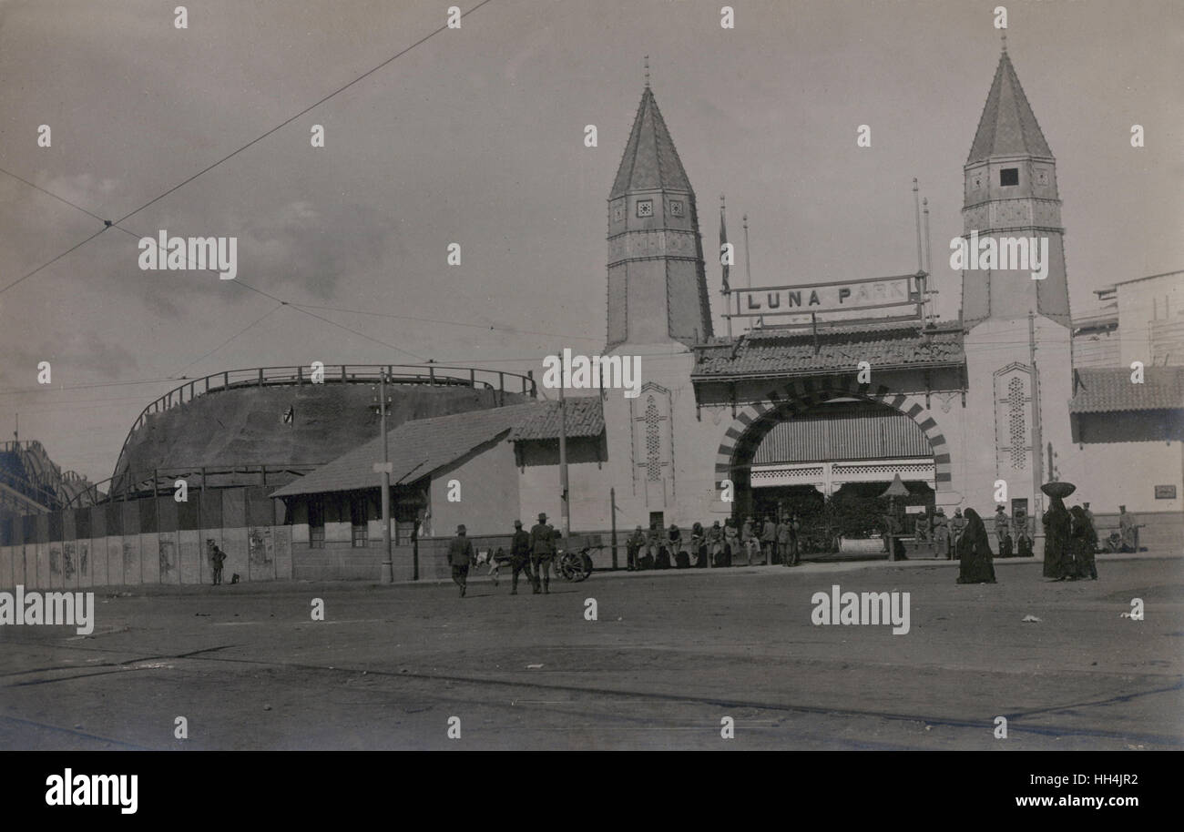 Entrance to Luna Park in Heliopolis, Cairo Stock Photo