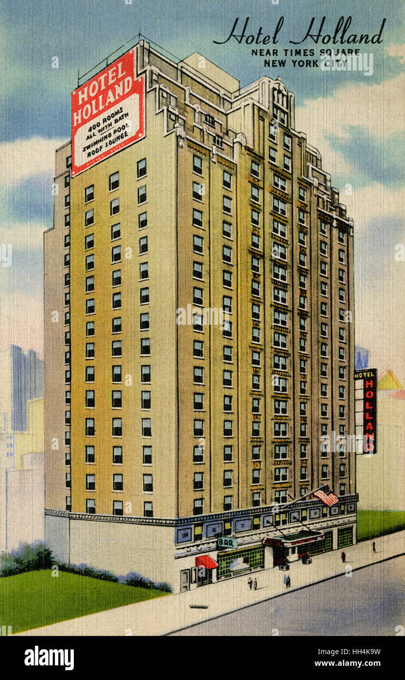 Hotel Holland west of Times Square in New York City, USA. Stock Photo