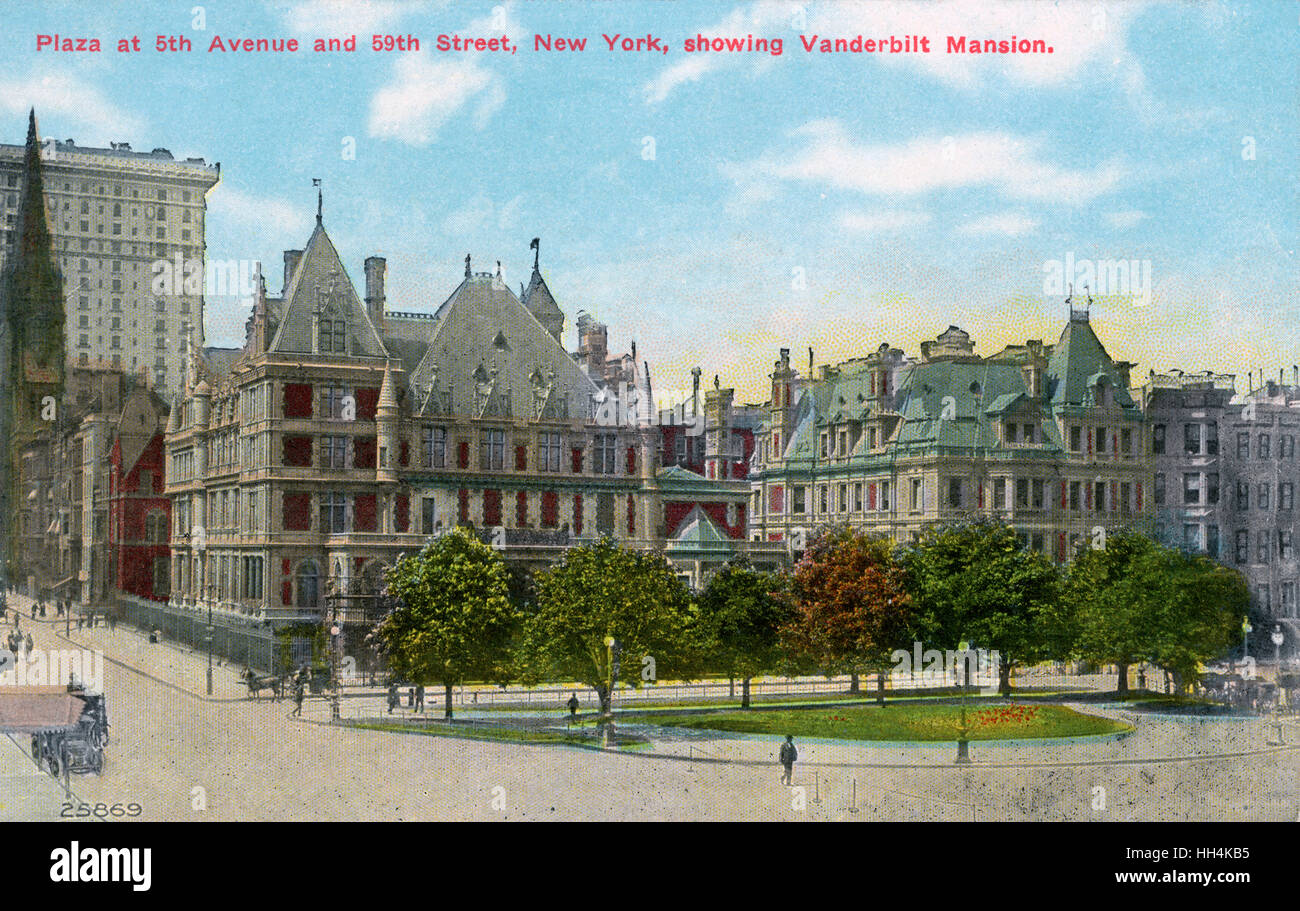 Vanderbilt Mansion and Plaza, New York City Stock Photo