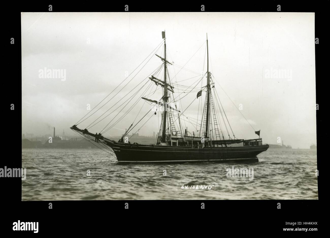 Sailing vessel Island Stock Photo