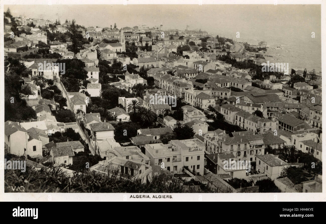 Panoramic View of a section of Algiers, Algeria Stock Photo