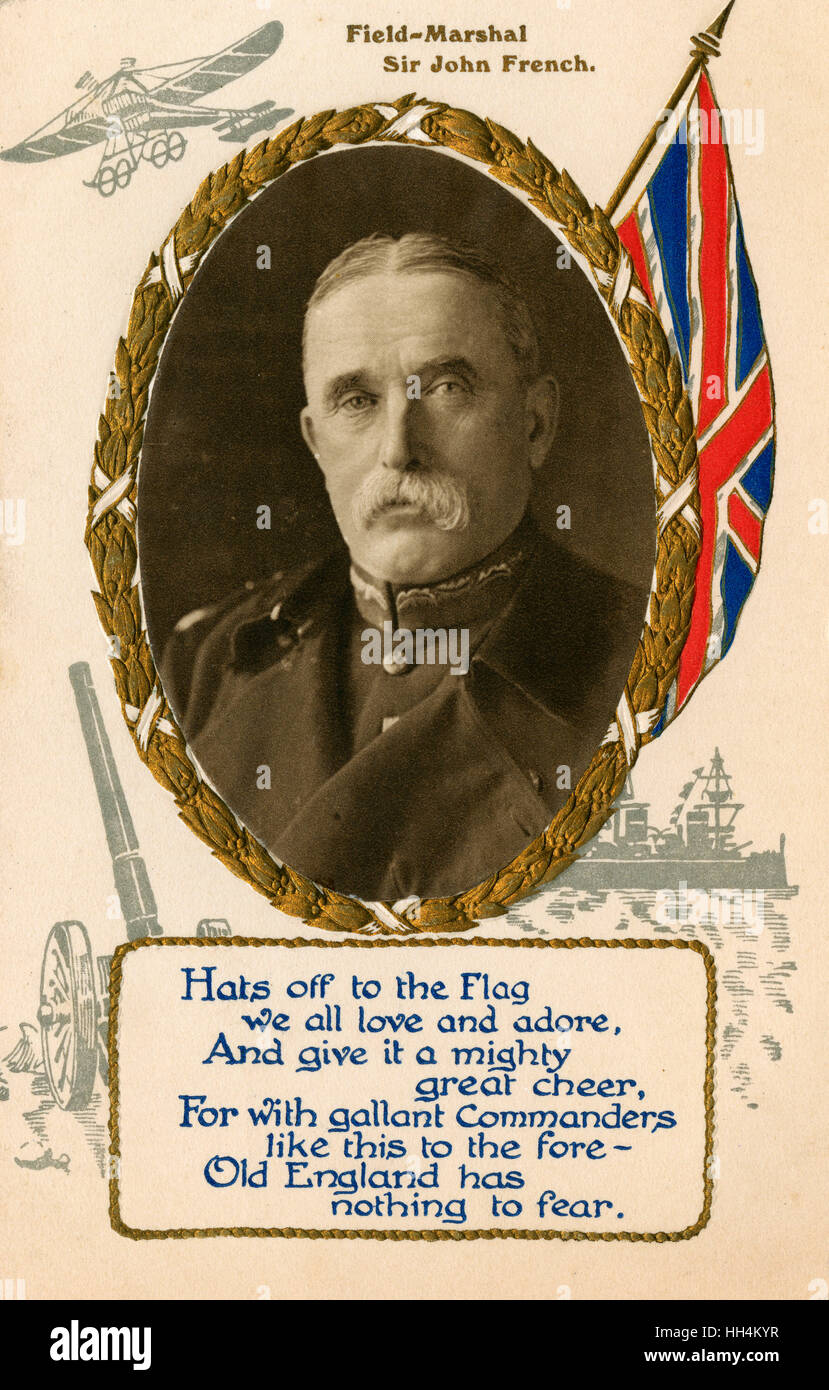 Field Marshal Sir John Denton French, 1st Earl of Ypres Stock Photo