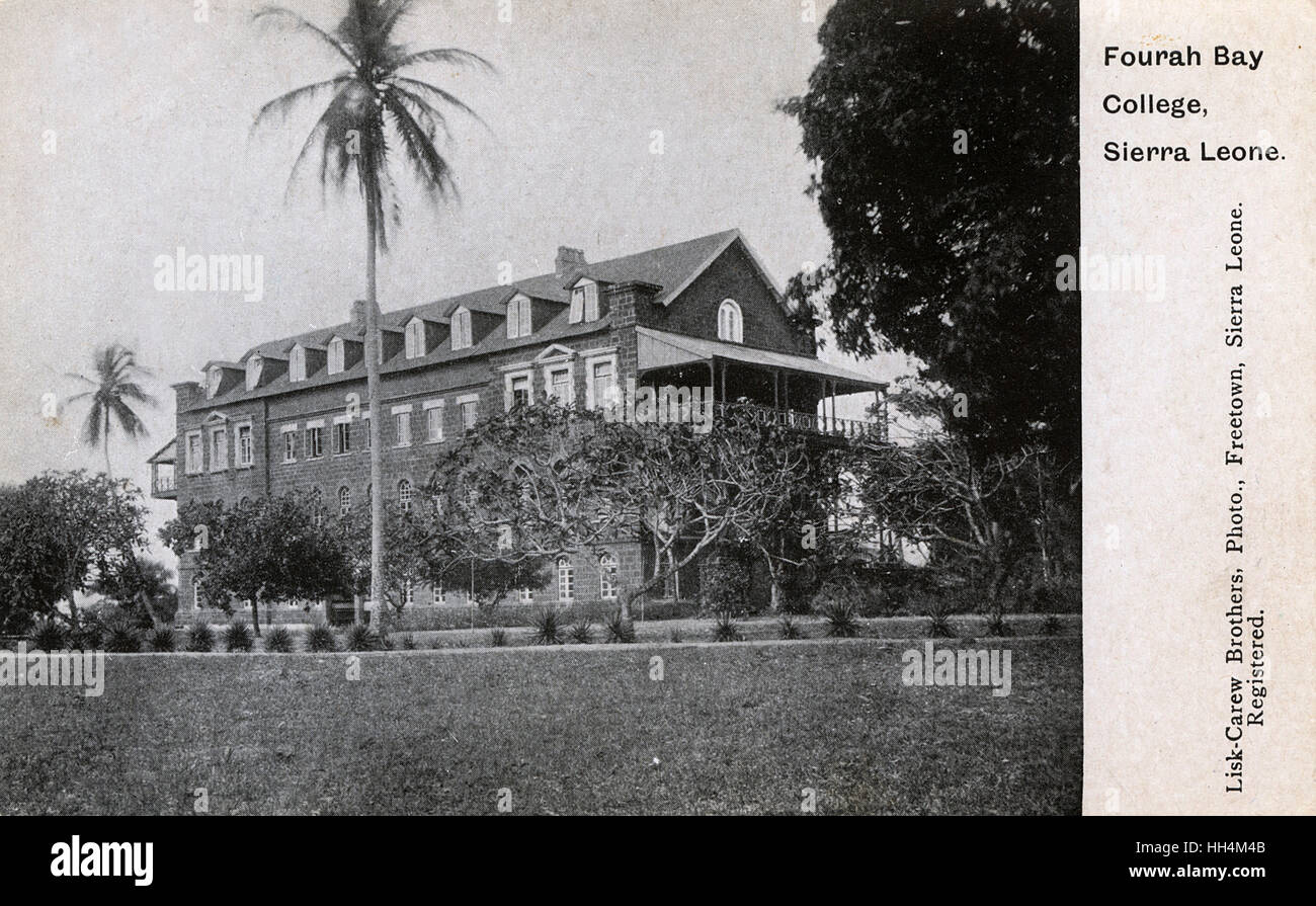 Fourah Bay College, Mount Aureol, Freetown, Sierra Leone, West Africa. Founded in 1827 by the Church Missionary Society as an Anglican missionary school, it is the oldest university in West Africa. Stock Photo