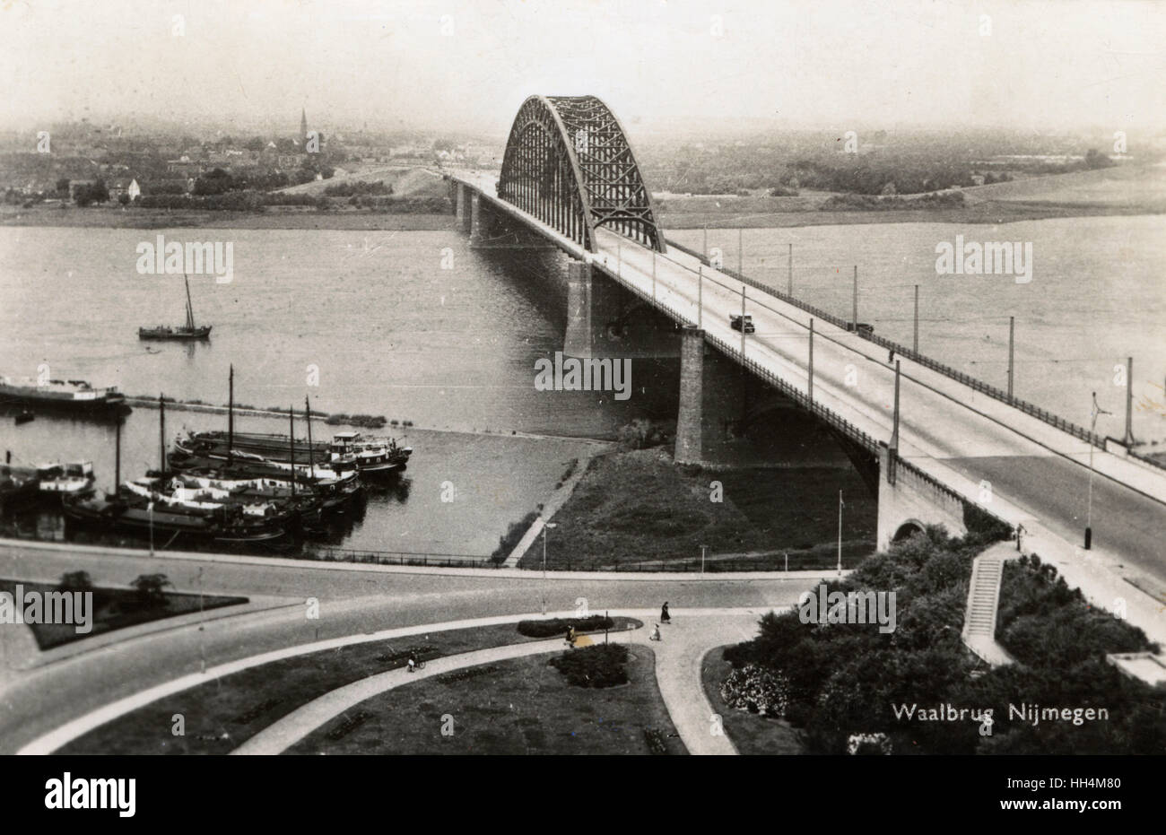 Waalbrug - The Walloon Bridge, Nijmegen, The Netherlands Stock Photo