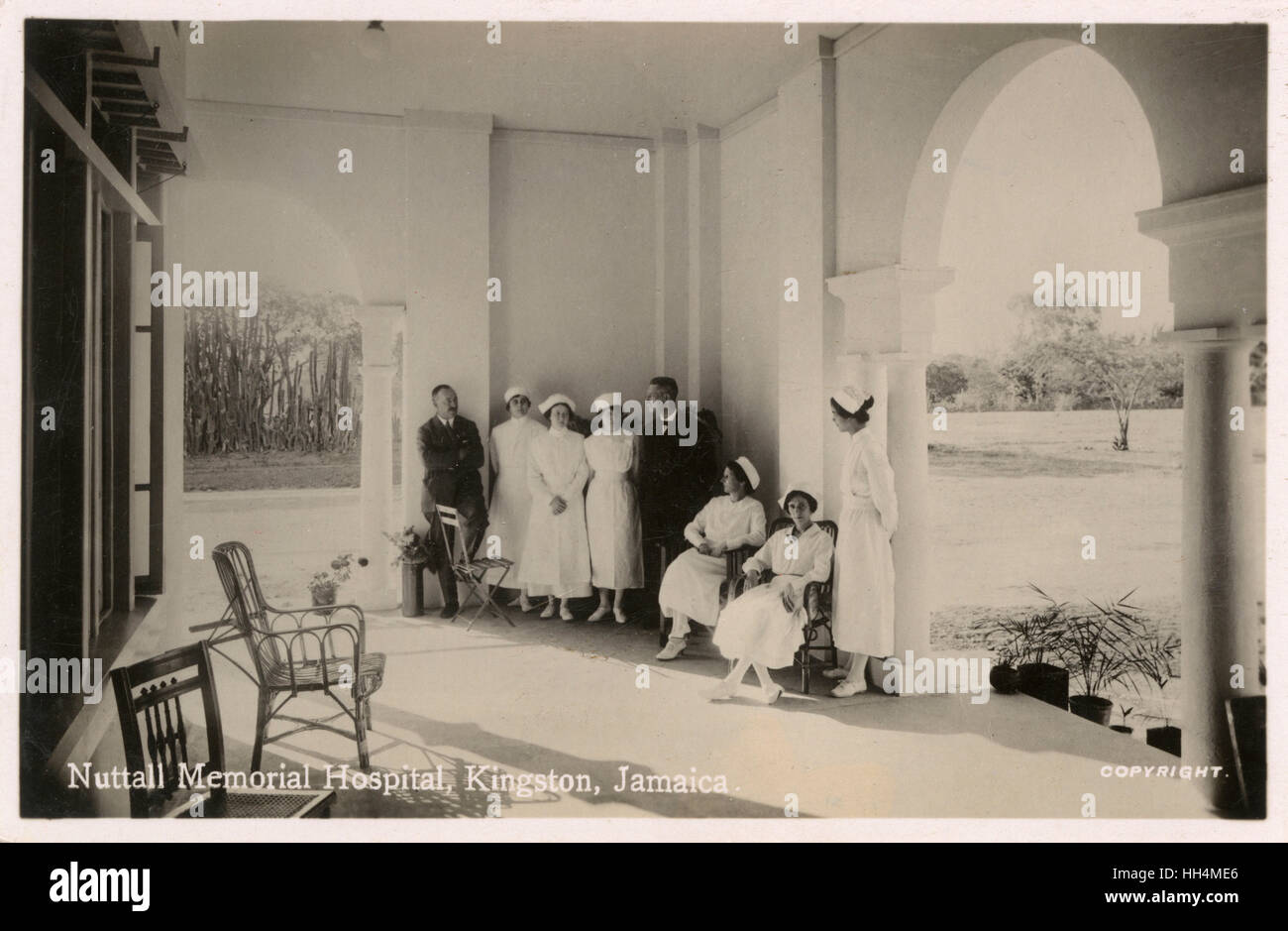 Nuttall Memorial Hospital, Kingston, Jamaica, West Indies, with six