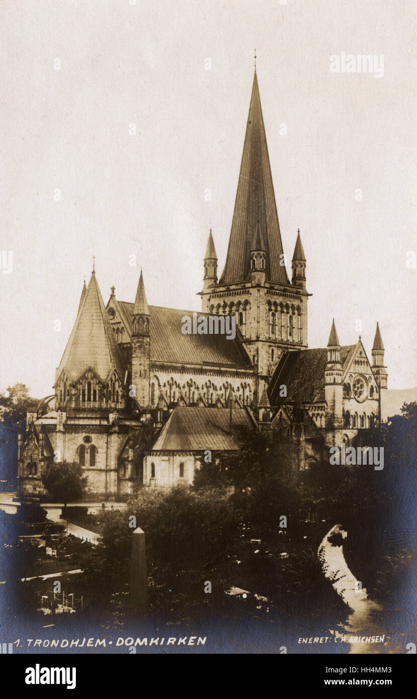 Nidaros Cathedral, Trondheim, Norway Stock Photo