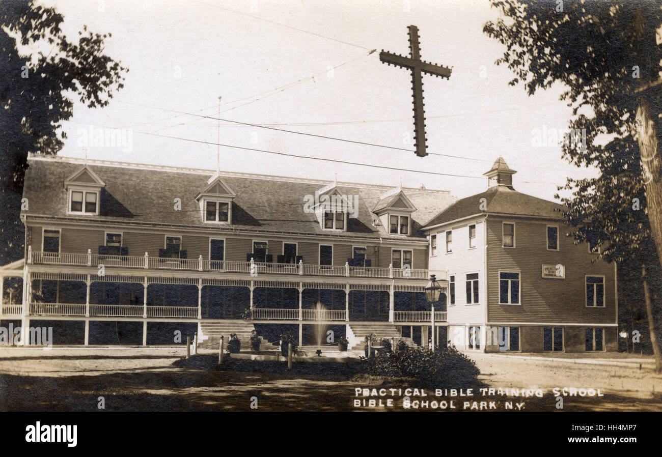 Practical Bible Training School (Davis College), Johnson City (Union), Broome County, New York State, USA. Stock Photo
