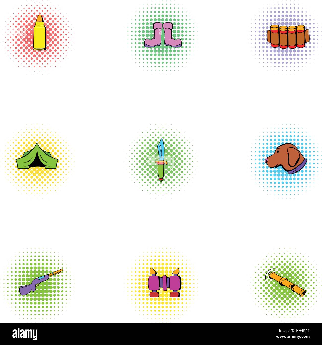 Forest icons set, pop-art style Stock Vector Image & Art - Alamy