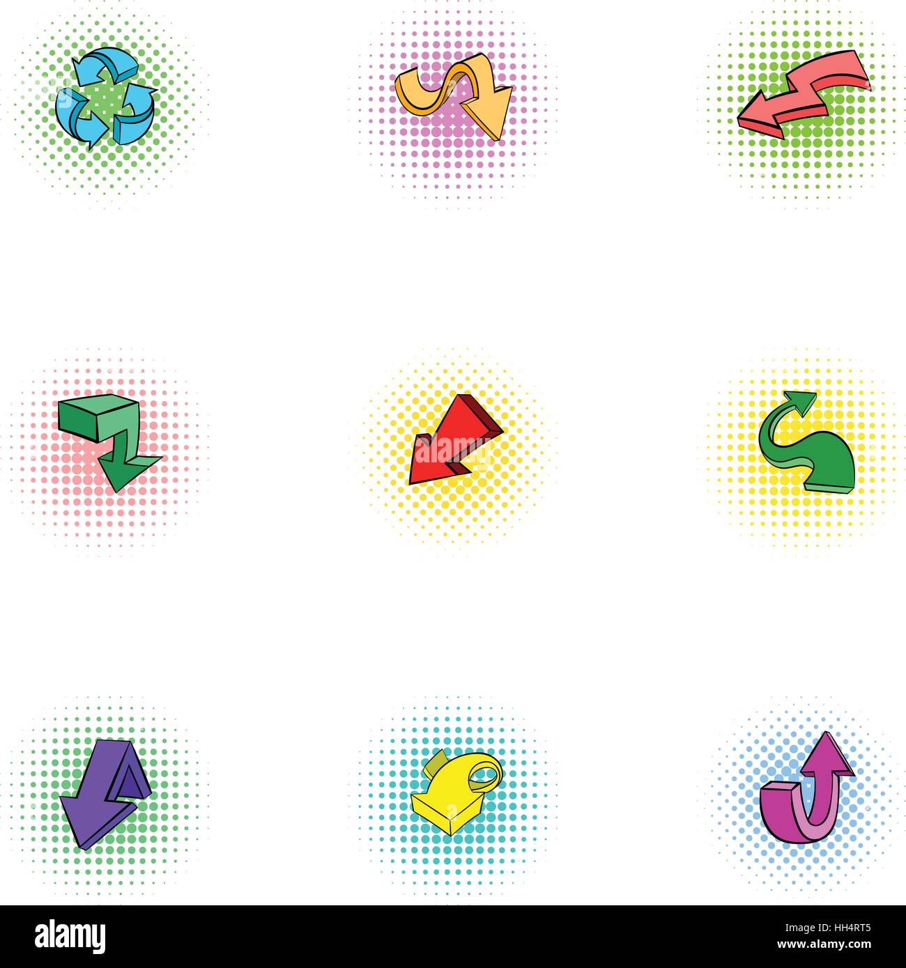 Cursor icons set pop hi-res stock photography and images - Alamy