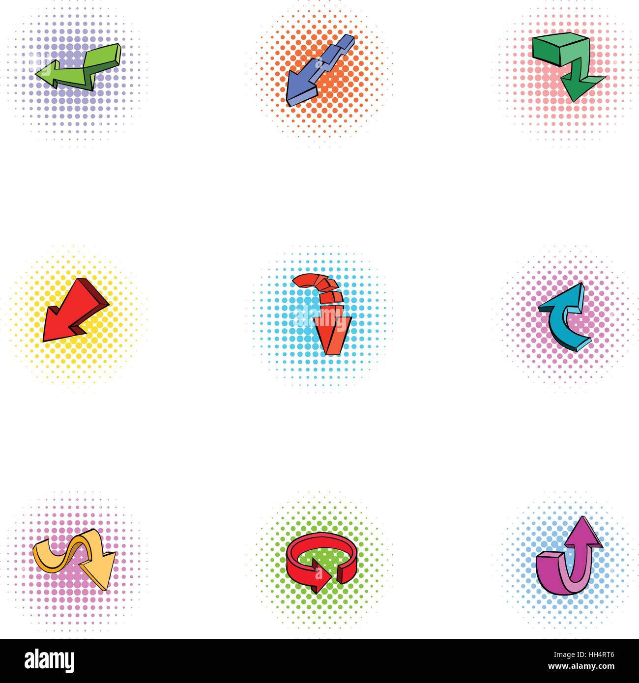 Cursor icons set, pop-art style Stock Vector Image & Art - Alamy