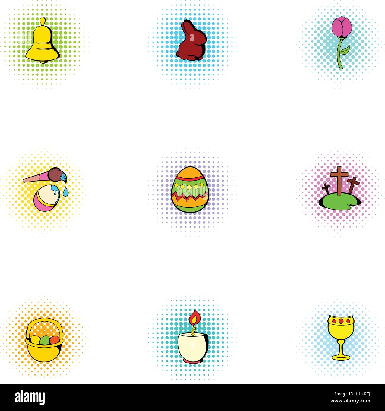 Bright Resurrection of Christ icons set Stock Vector Image & Art - Alamy