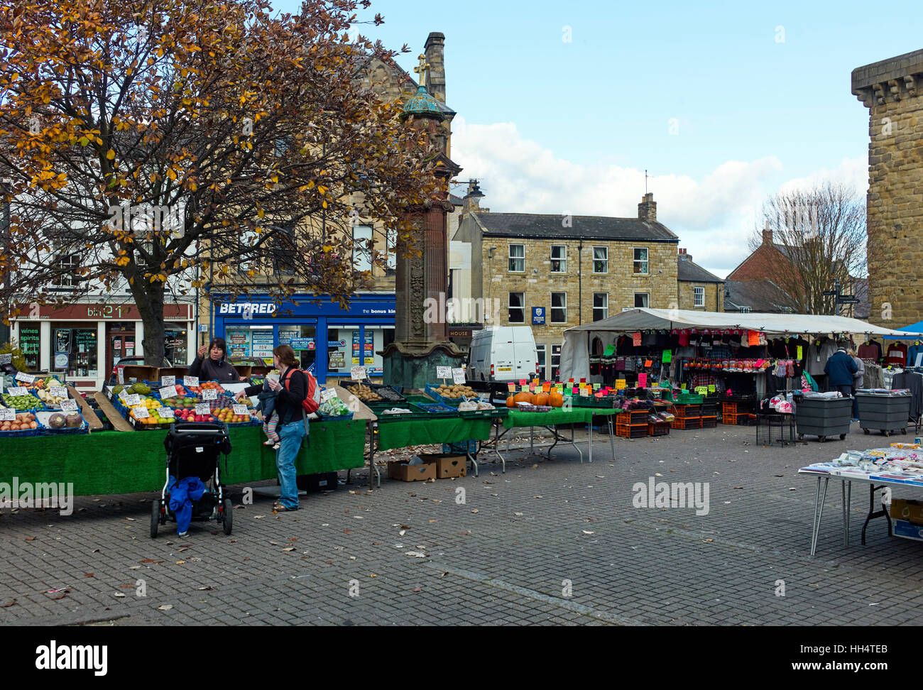 Hexham market Stock Photo