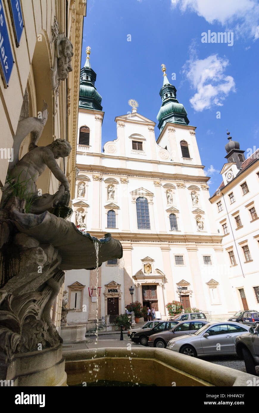Wien, Vienna: University church (Jesuit's church), 01. Old Town, Wien, Austria Stock Photo