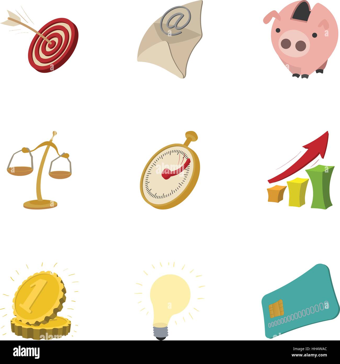 Business icons set, cartoon style Stock Vector Image & Art - Alamy