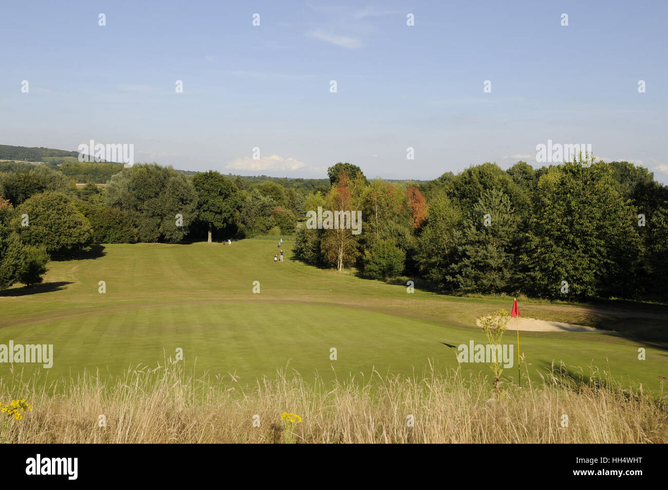 View of the 13th Green and Golf hole Bletchingley Golf Club Surrey
