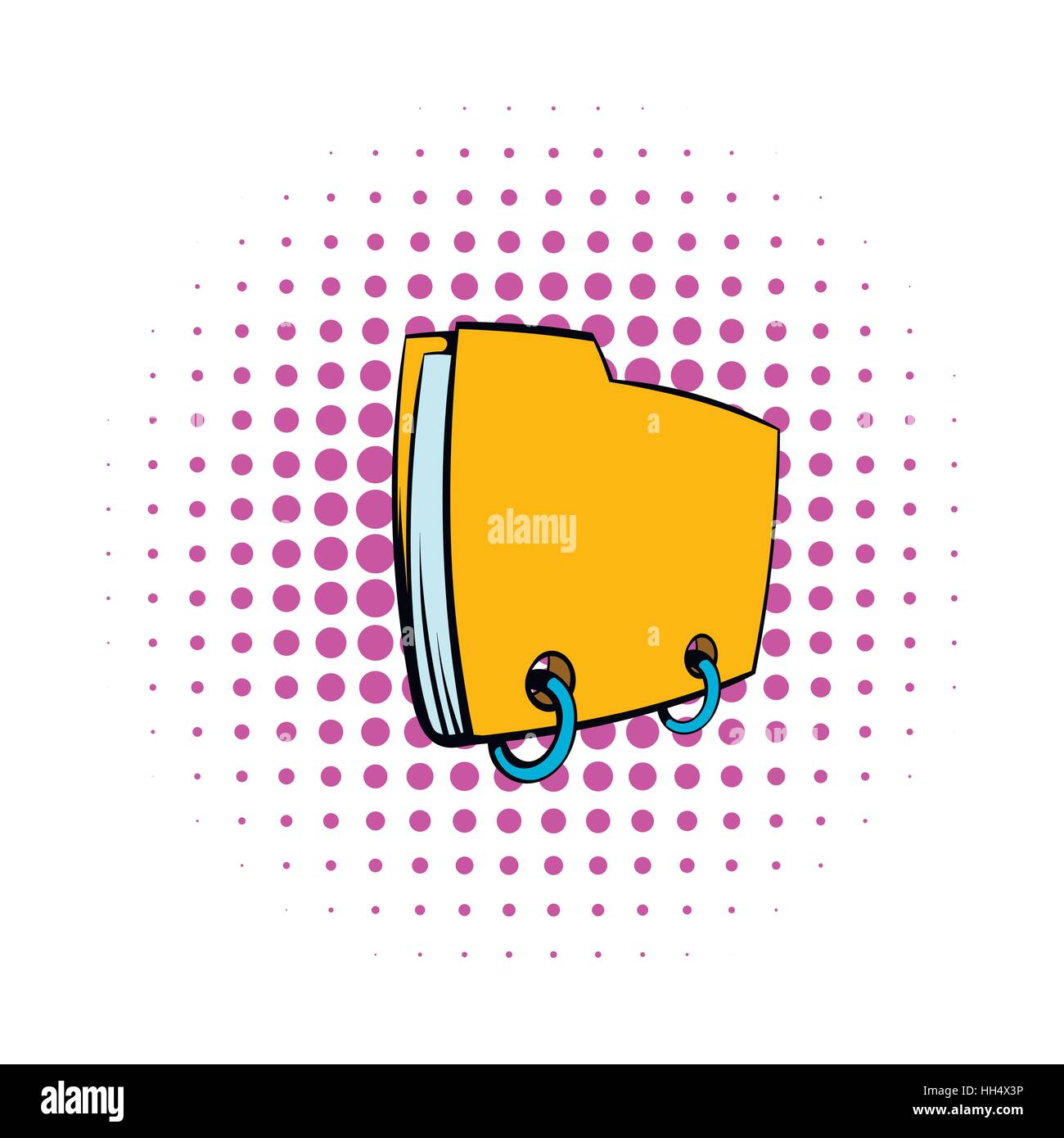 Yellow file folder icon, comics style Stock Vector Image & Art - Alamy