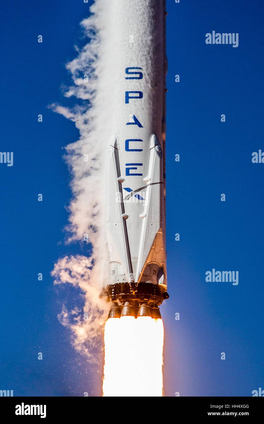 The SpaceX Falcon 9 rocket lifts off carrying the Iridium NEXT