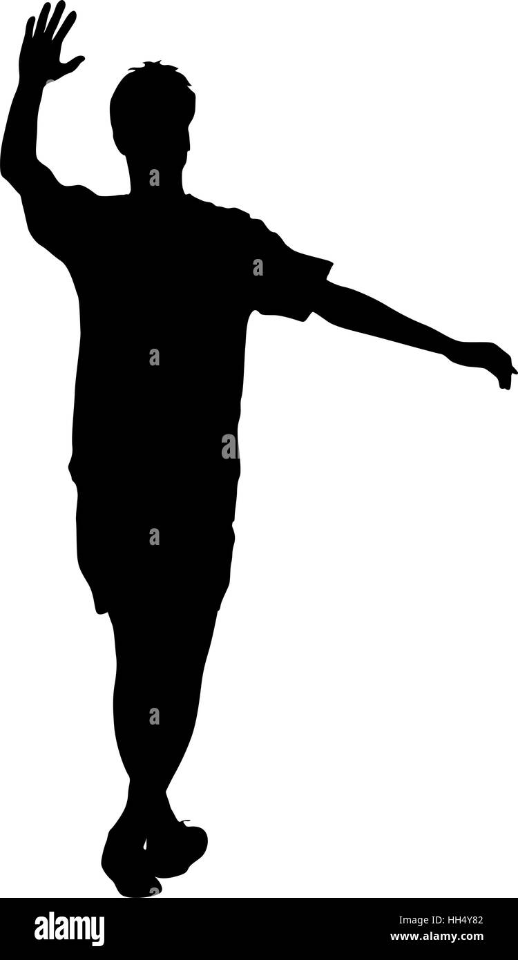 Black silhouettes man on white background. Vector illustration Stock ...