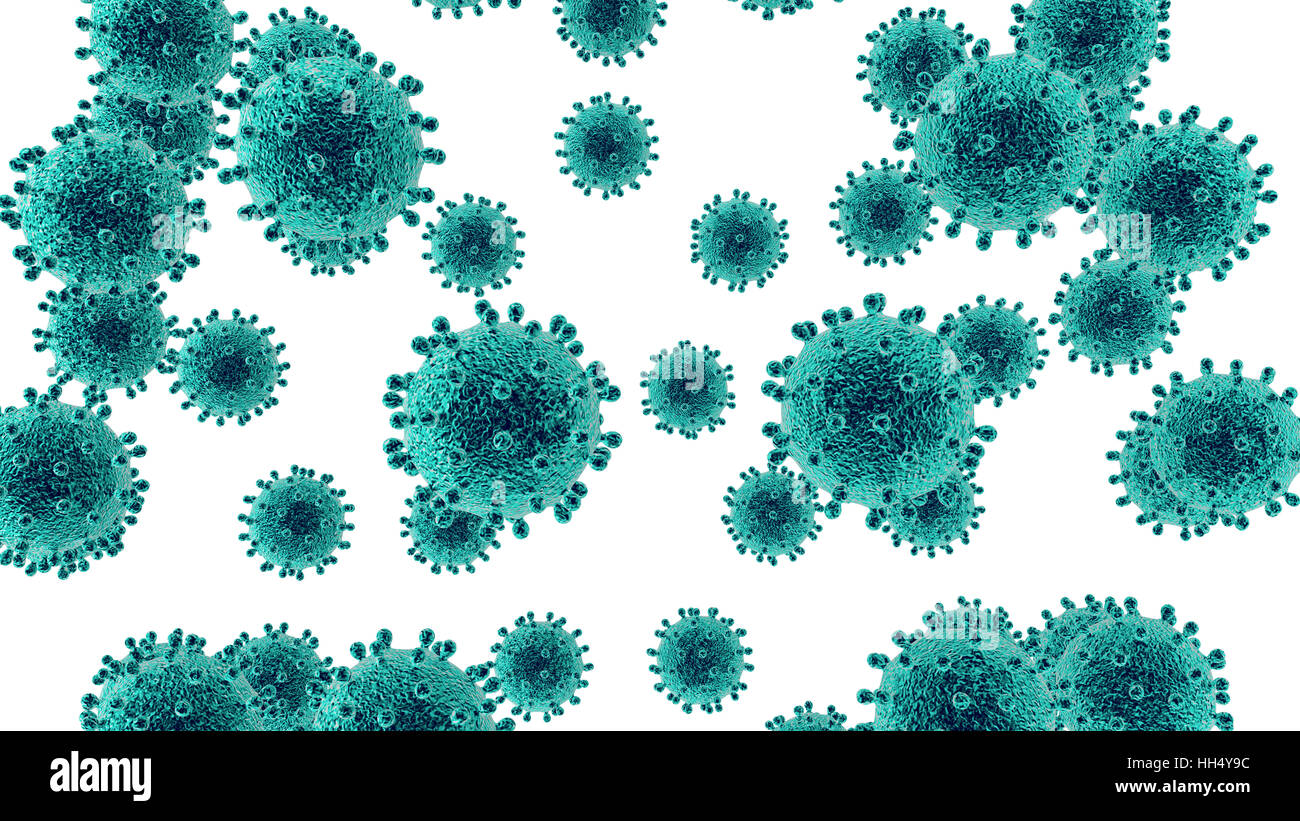 Bacteria virus 3D render Stock Photo - Alamy