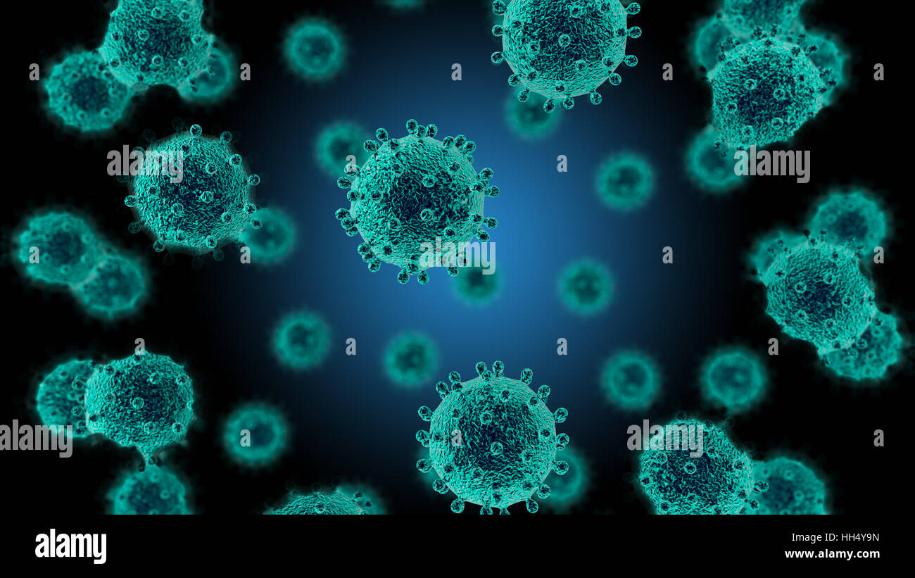 Bacteria virus 3D render Stock Photo - Alamy