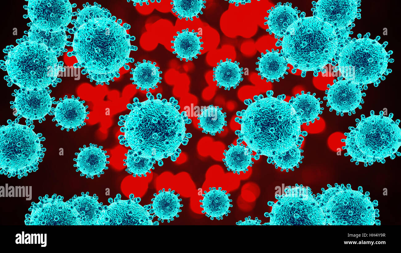 Bacteria virus 3D render Stock Photo - Alamy