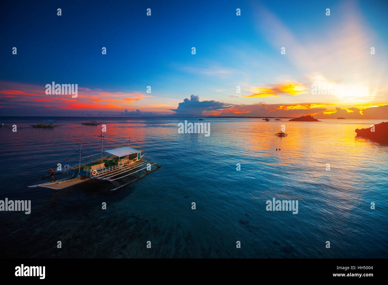 sunset and sea Stock Photo - Alamy