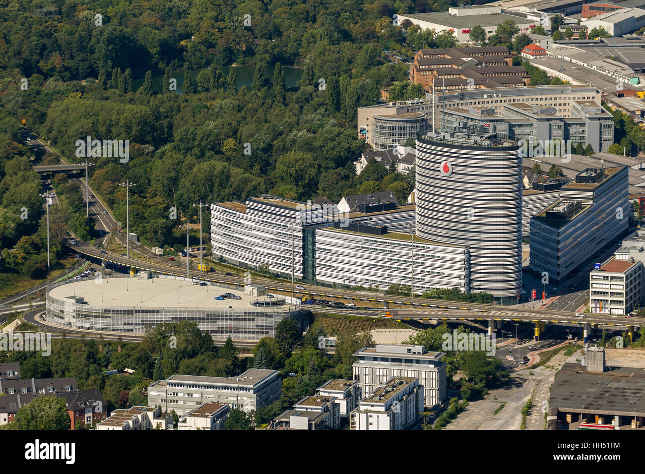 Vodafone GmbH of Business Centre Dusseldorf, city motorway B7, Vodafone ...