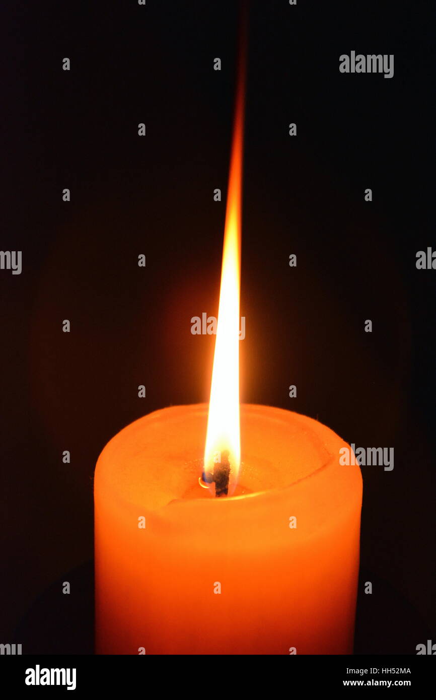 Bright burning candle flame Stock Photo Alamy