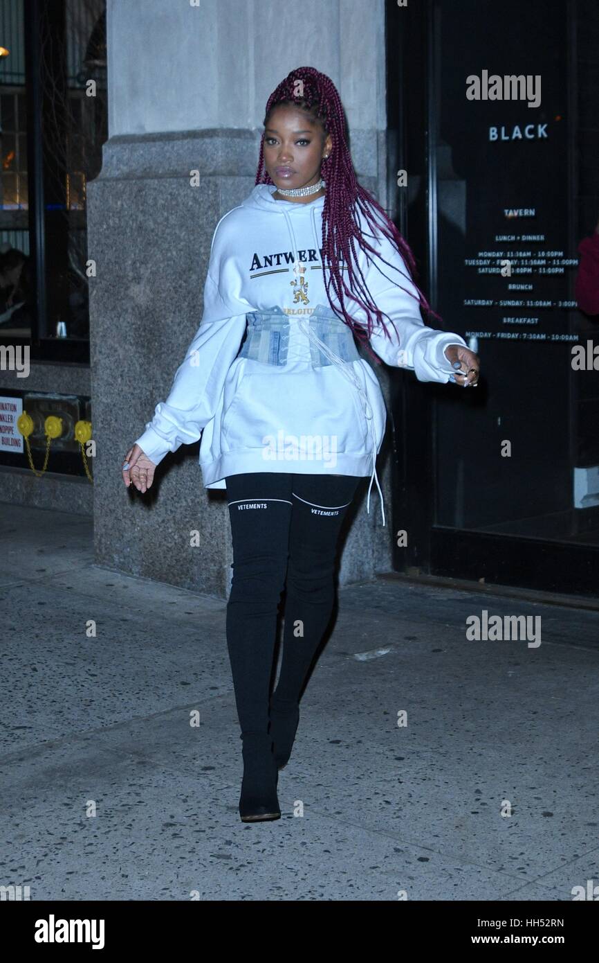 Keke Palmer leaving a restaurant in New York Featuring: Keke Palmer