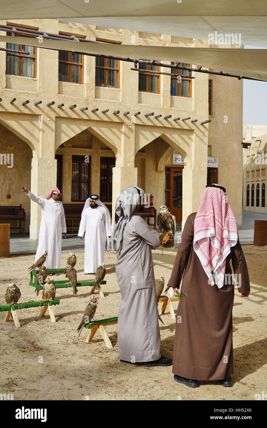Located in the center of Doha, the Falcon Souq is a market selling live ...
