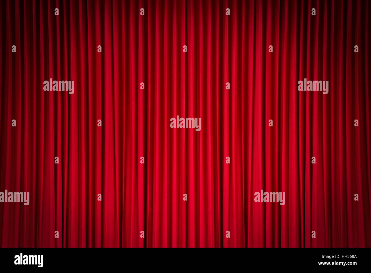 Red Stage Curtain Stock Photo