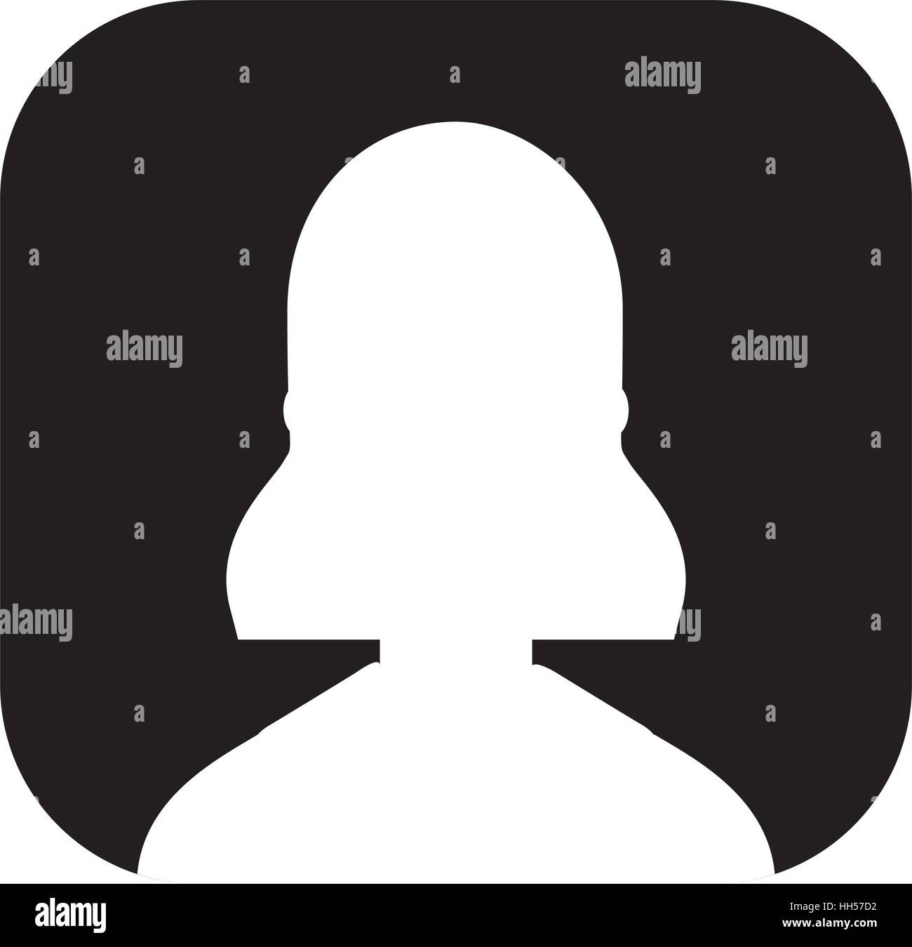 silhouette user avatar square button vector illustration design Stock ...