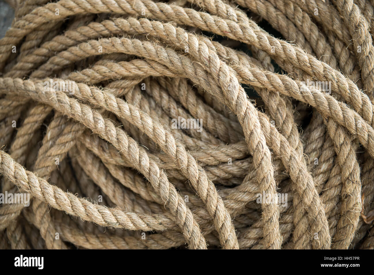braided rope heap Stock Photo
