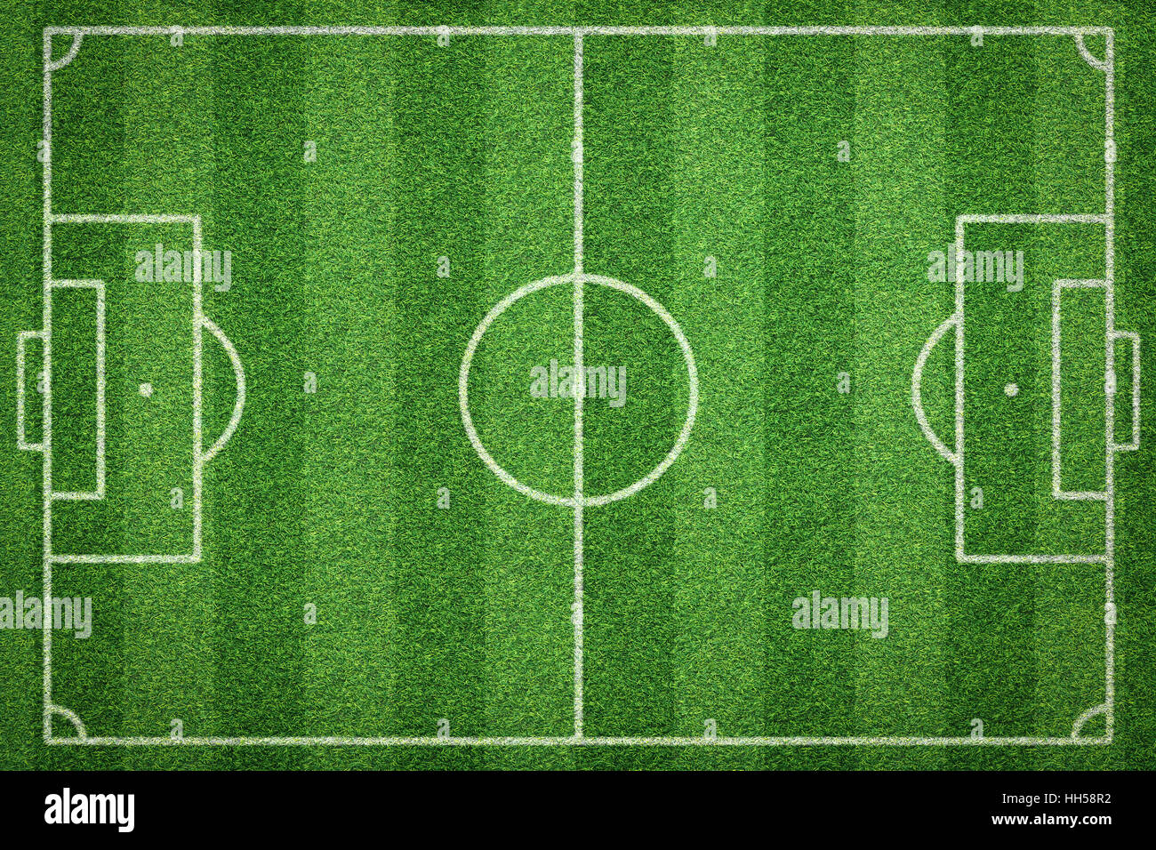 top view of soccer field, football field Stock Photo