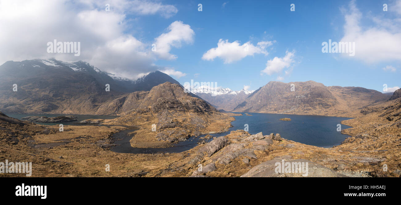 Loch Coruisk and the Cuillin from sgurr na stri, isle of skye, scotland. Stock Photo