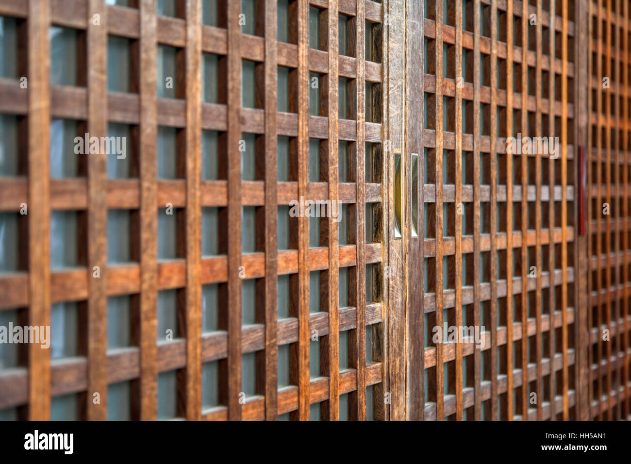 Door at Fushimi Inari shrine in Kyoto, Japan Stock Photo