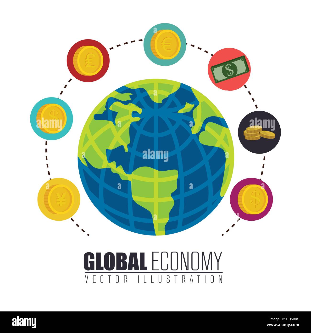 Global Economy Isolated Icon Vector Illustration Design Stock Vector Image Art Alamy
